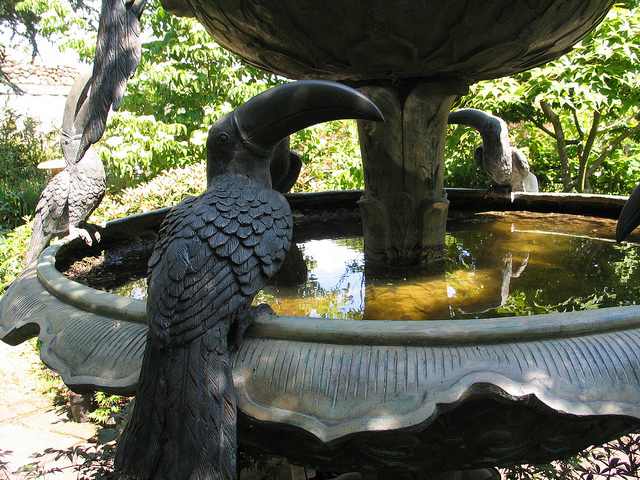 The Toucans & Maccaws Fountain at Larch Cottage, Melkinthorpe